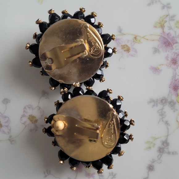 Chameleon vintage clip earrings glass beads wired - Picture 7 of 11